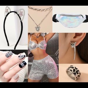 Silver Snow Leopard Full Festival Outfit